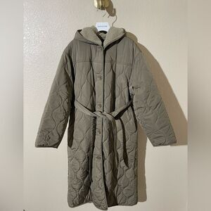 Alexia Stam Stylish Quilted Hooded Puffer Coat
